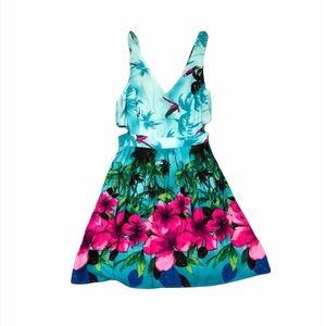 Tropical Print Dress